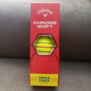 Callaway Yellow Chrome Soft Golf Balls 3 Pack NEW